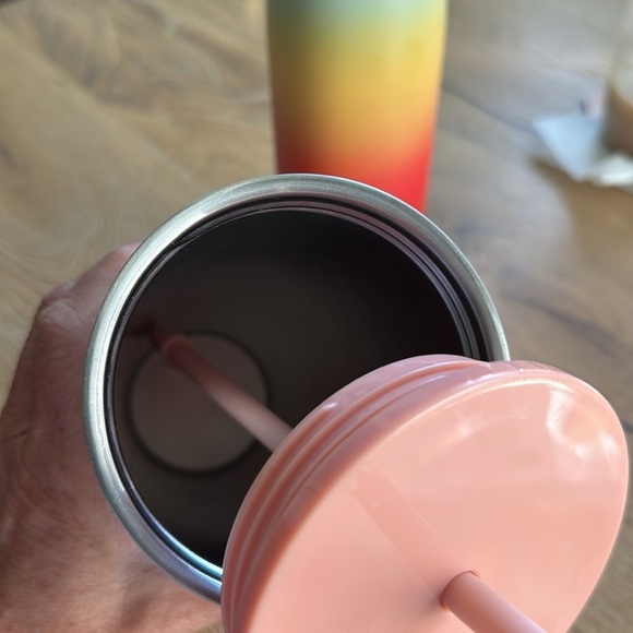 2 Starbucks Rainbow Tumblers Stainless Steele screw magnetic top Straw - Picture 10 of 12